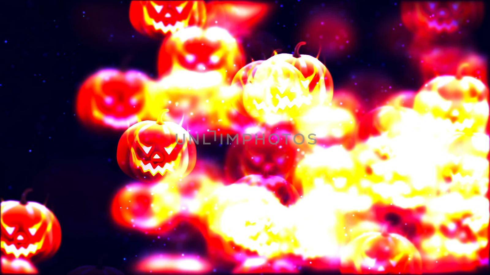 Background with nice flying pumpkins by designprojects