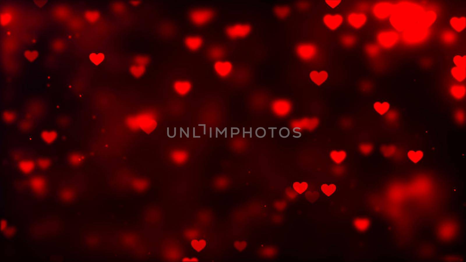 Abstract Background with nice flying hearts