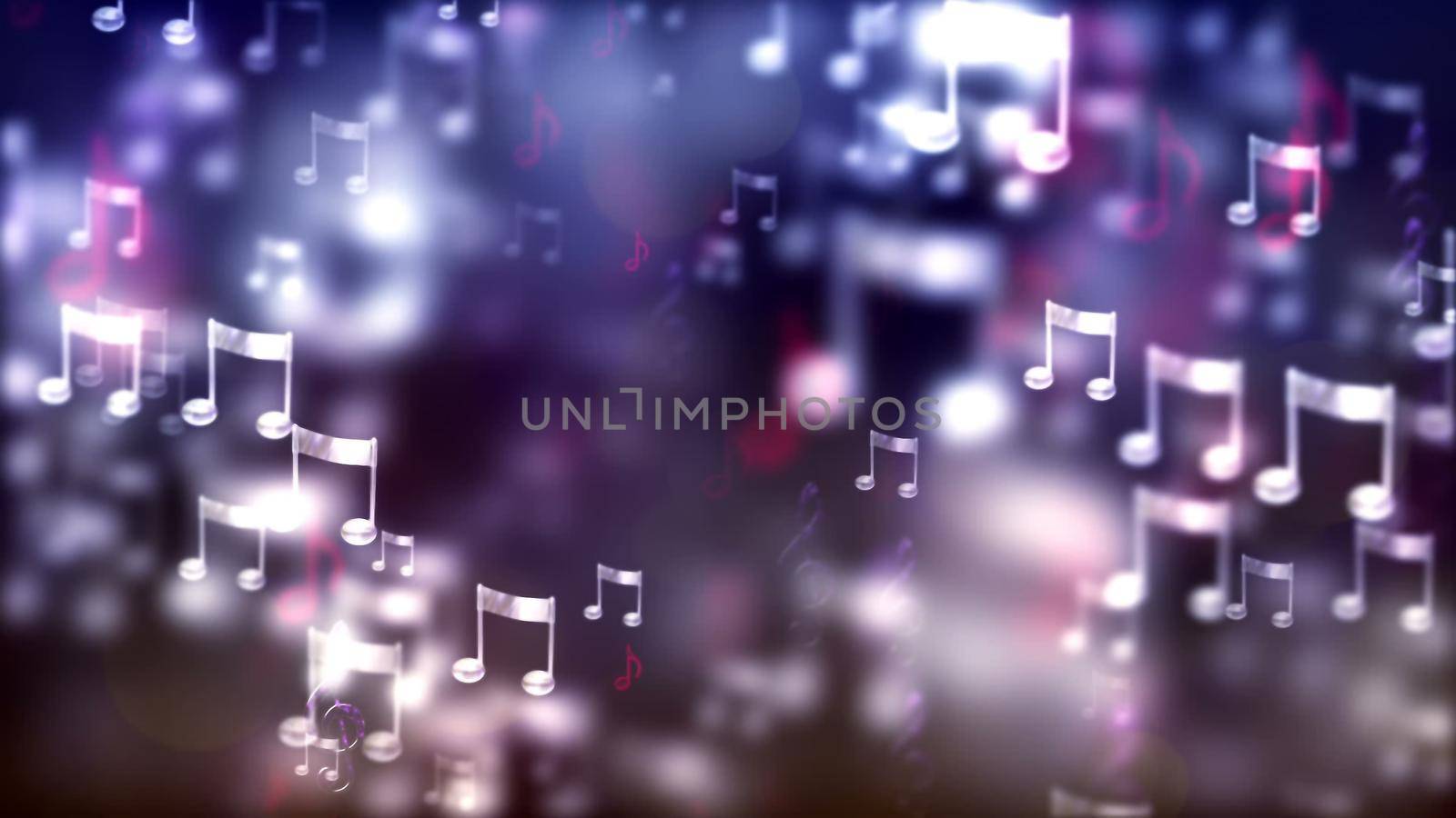 Abstract Background with nice flying musical notes