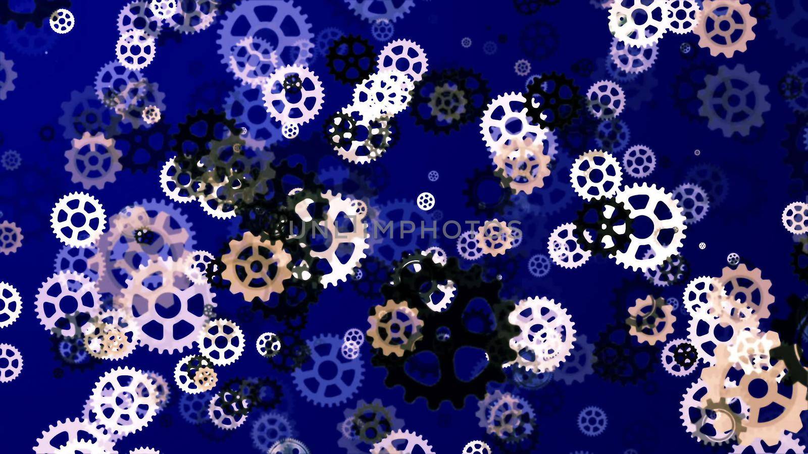 Abstract Background with nice falling gears