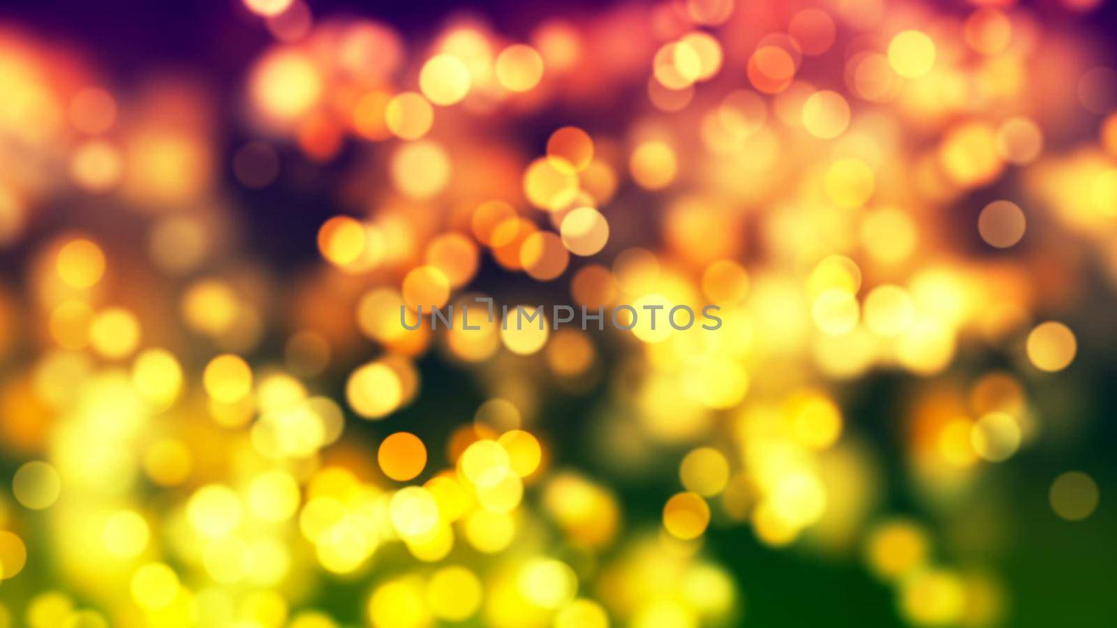 Background with nice orange bokeh 3D rendering by designprojects