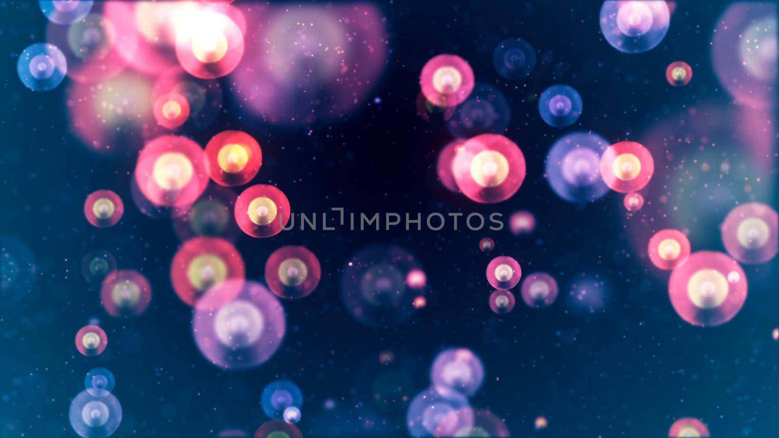 Abstract Background with nice flying flashlights