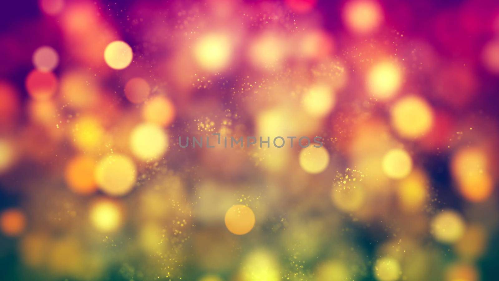 Background with nice yellow bokeh 3D rendering by designprojects