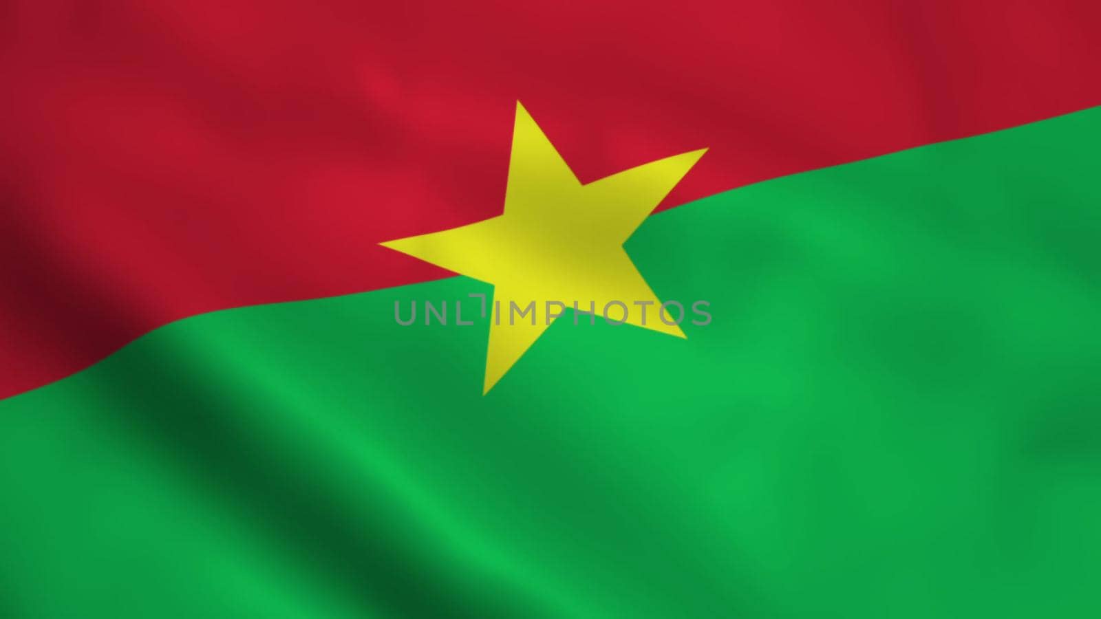 Realistic Burkina Faso flag 3D rendering by designprojects