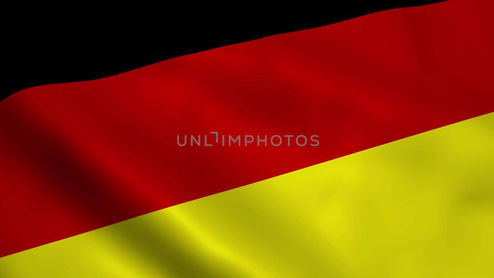 Realistic Germany flag waving in the wind.