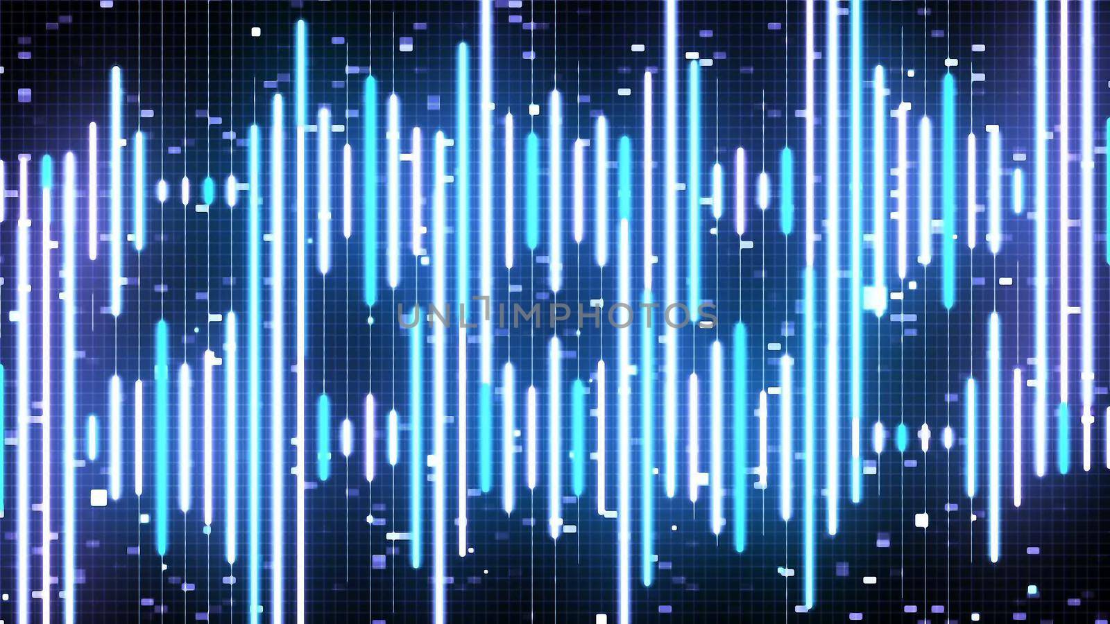 Audio equalizer background. 3D rendering by designprojects