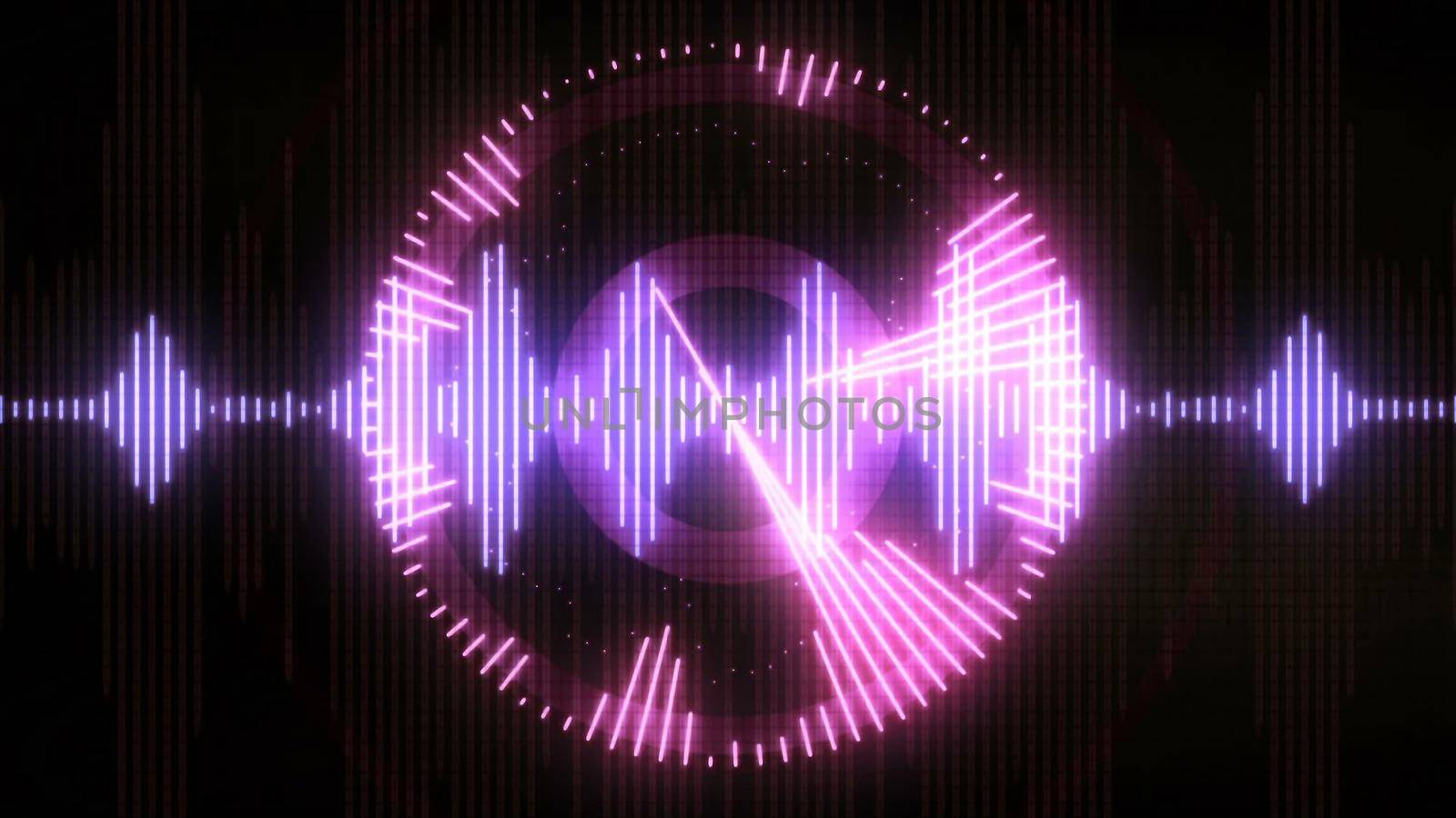 abstract Audio neon equalizer background.