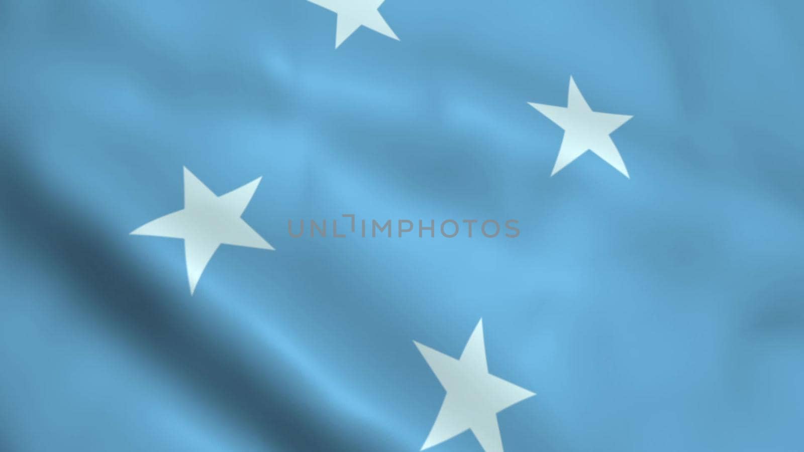 Realistic Micronesia flag 3D rendering by designprojects