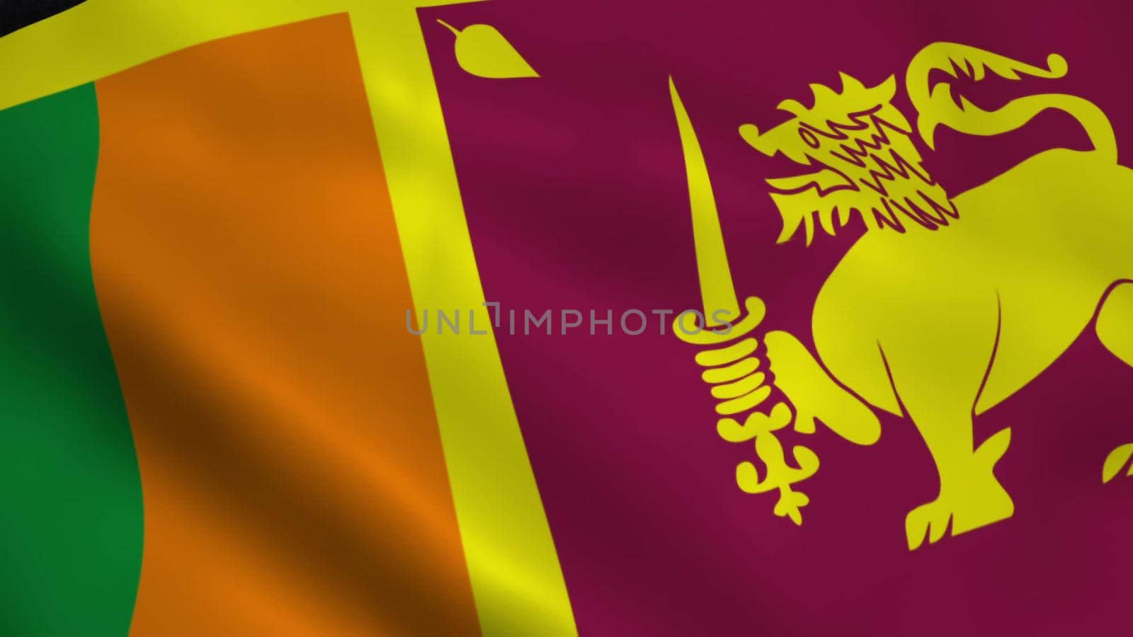 Realistic Sri Lanka flag 3D rendering by designprojects