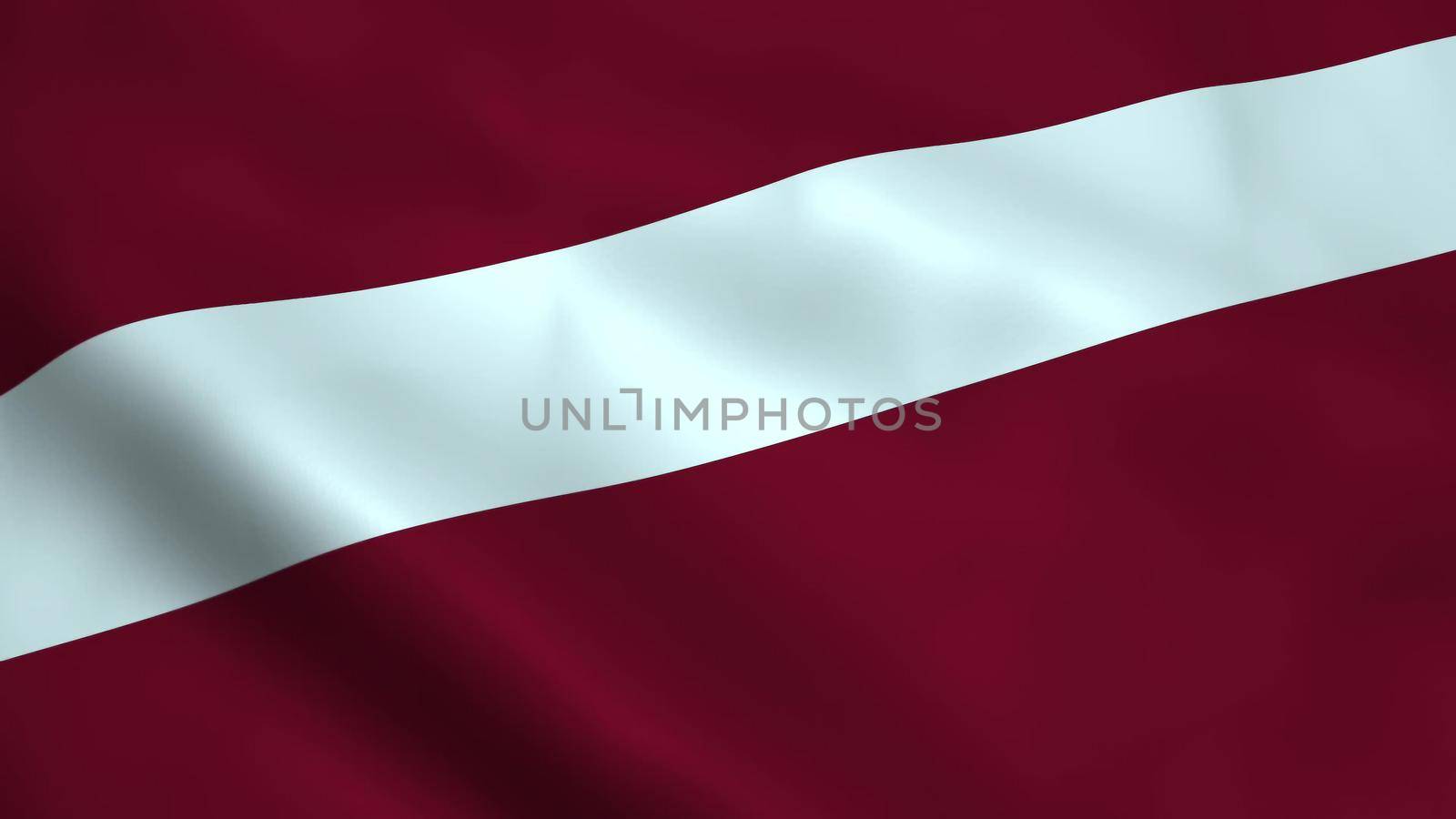 Realistic Latvia flag 3D rendering by designprojects