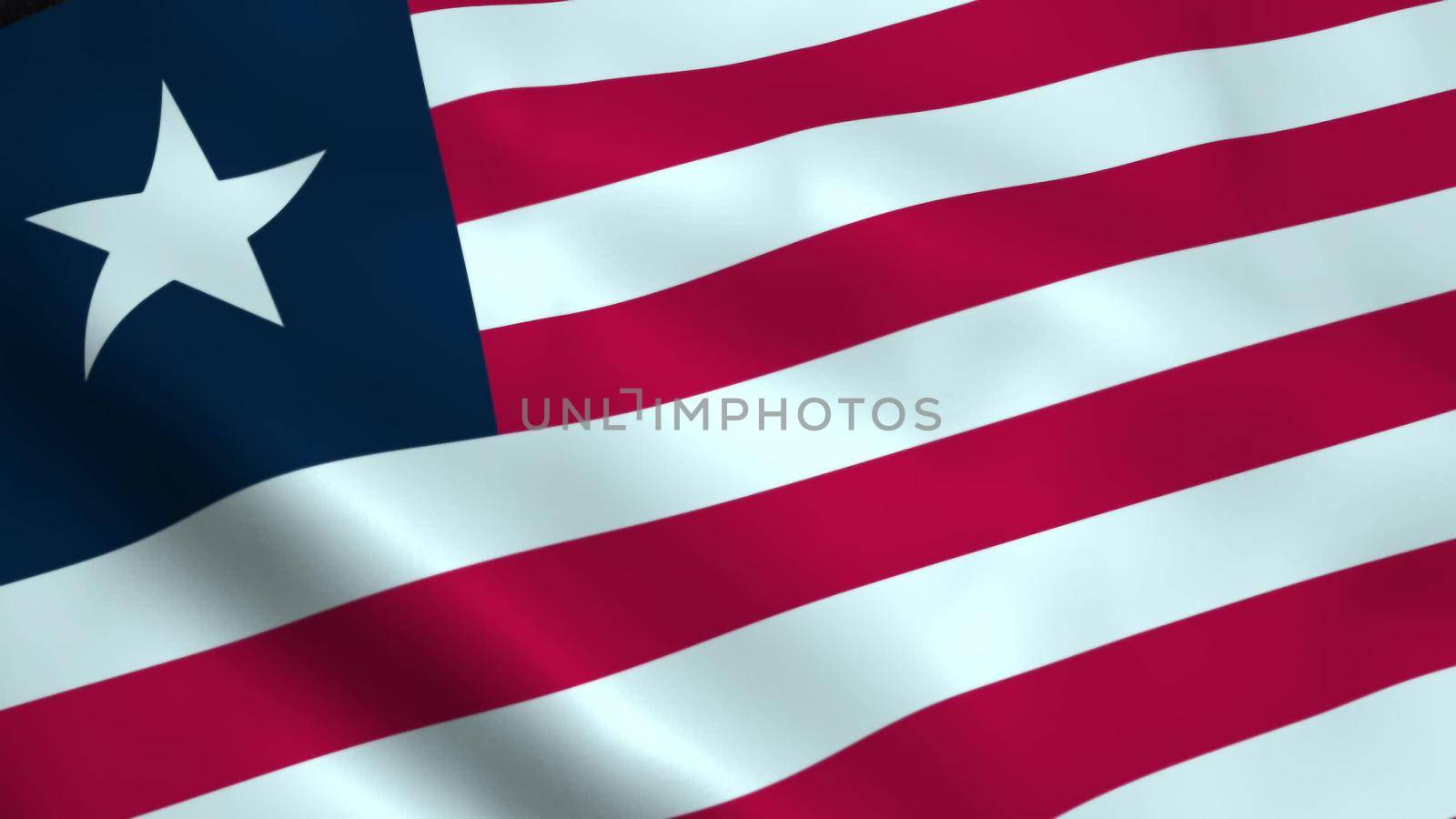 Realistic Liberia flag 3D rendering by designprojects