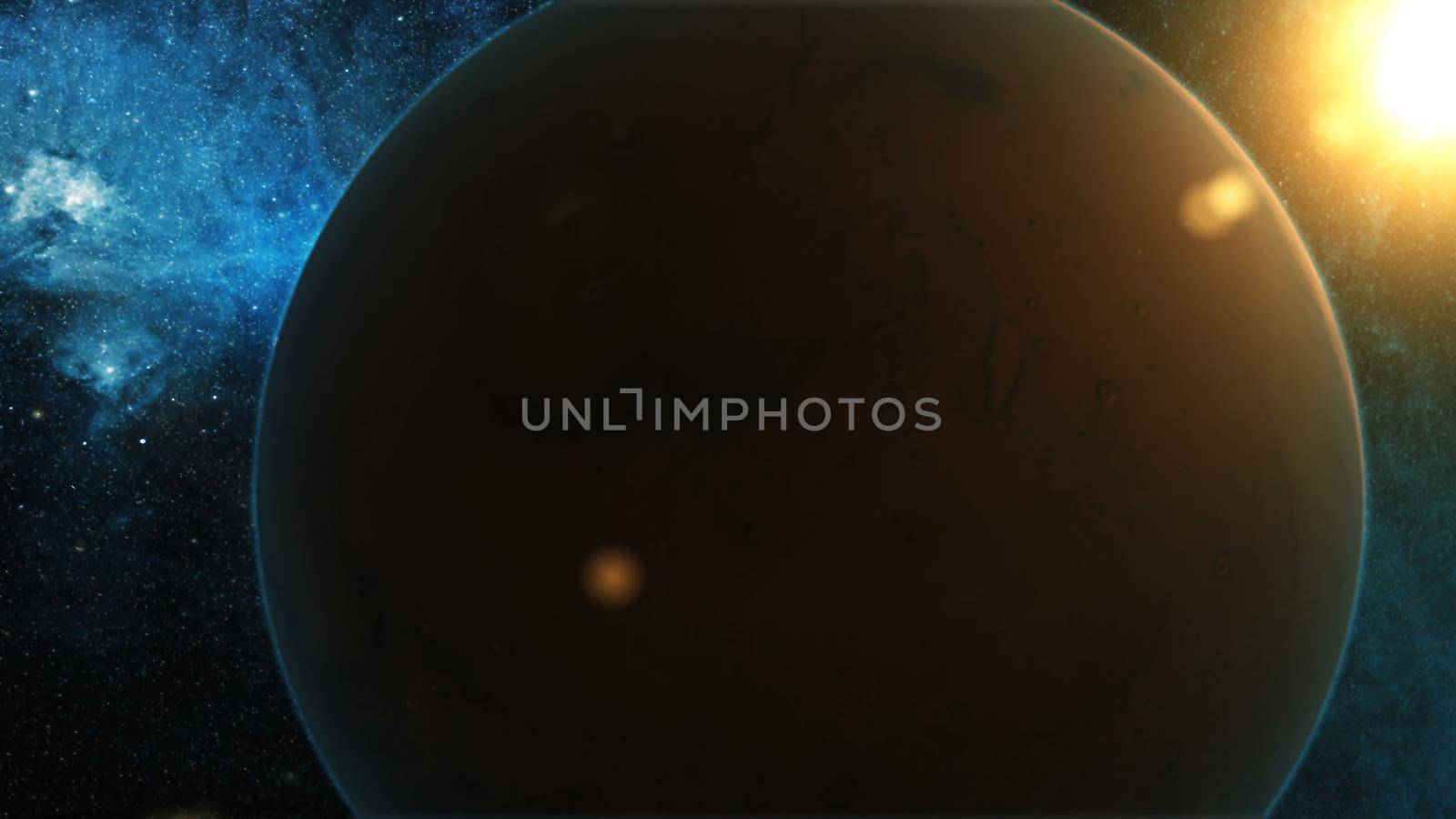 Realistic Planet Mars from space 3D rendering by designprojects