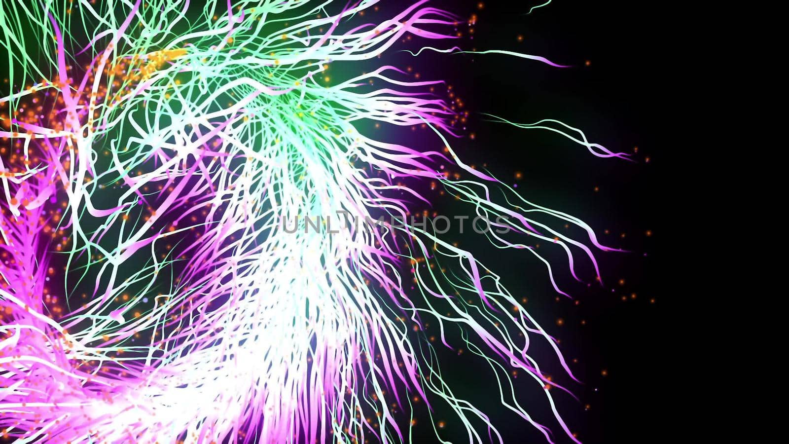 Streaks of multicolor Light Background 3D rendering by designprojects