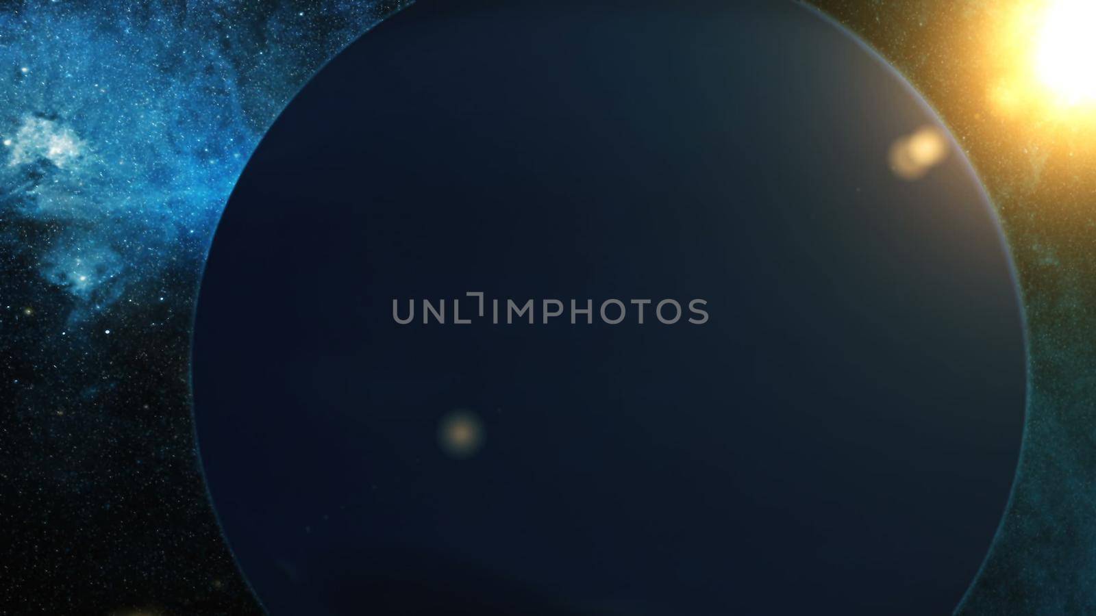 Realistic Planet Neptune from space. Abstract Background