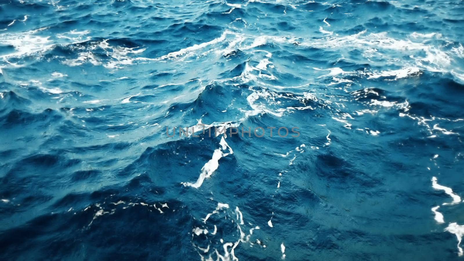 Animation of blue ocean. 3D rendering by designprojects