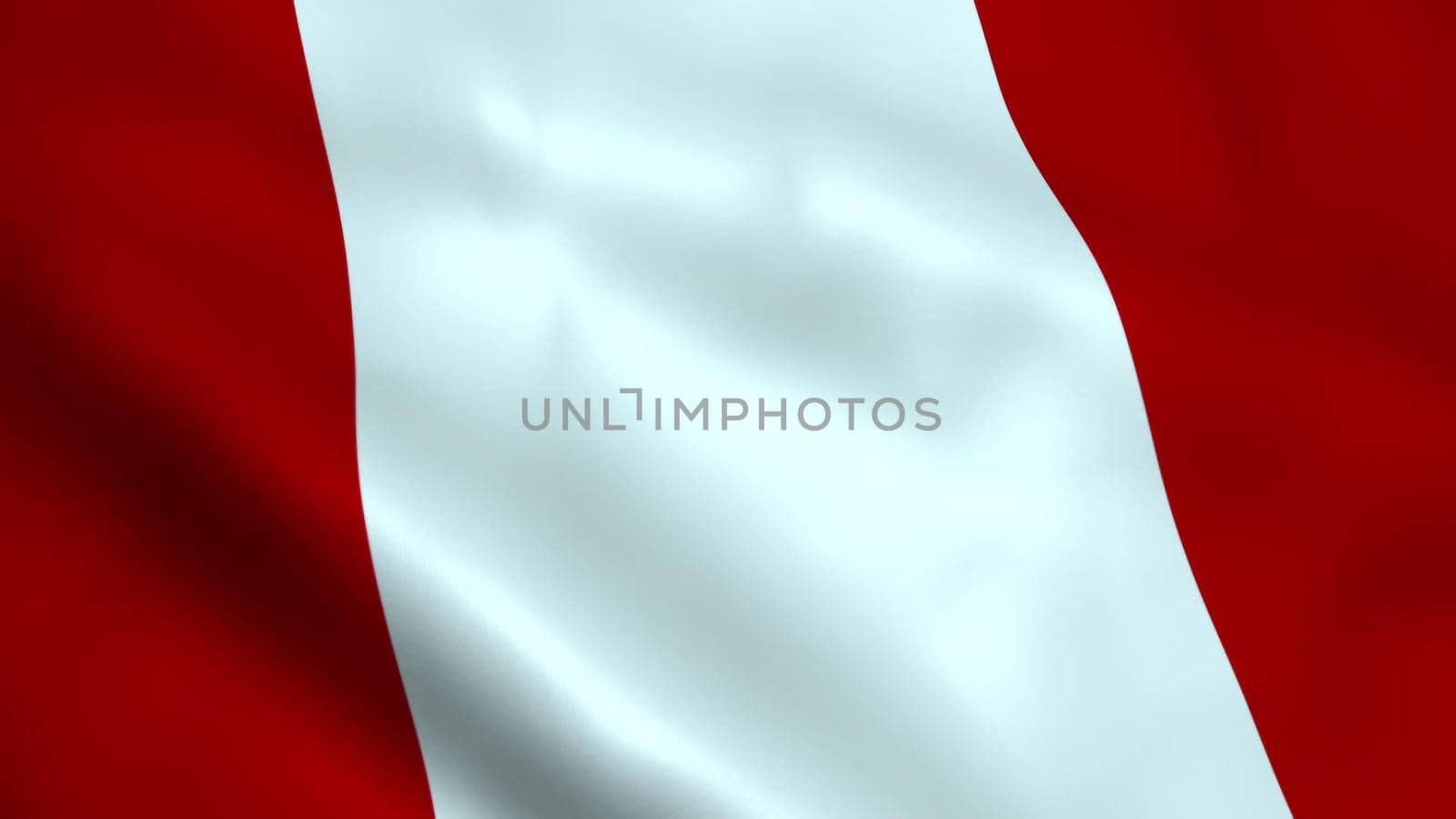 Realistic Peru flag 3D rendering by designprojects