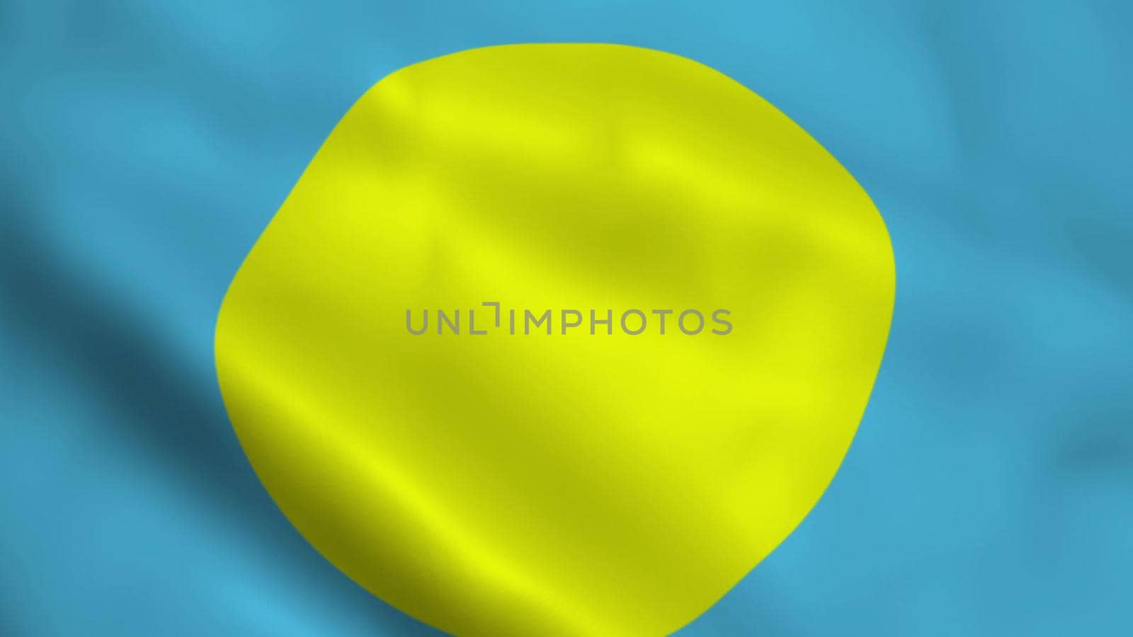 Realistic Palau flag 3D rendering by designprojects