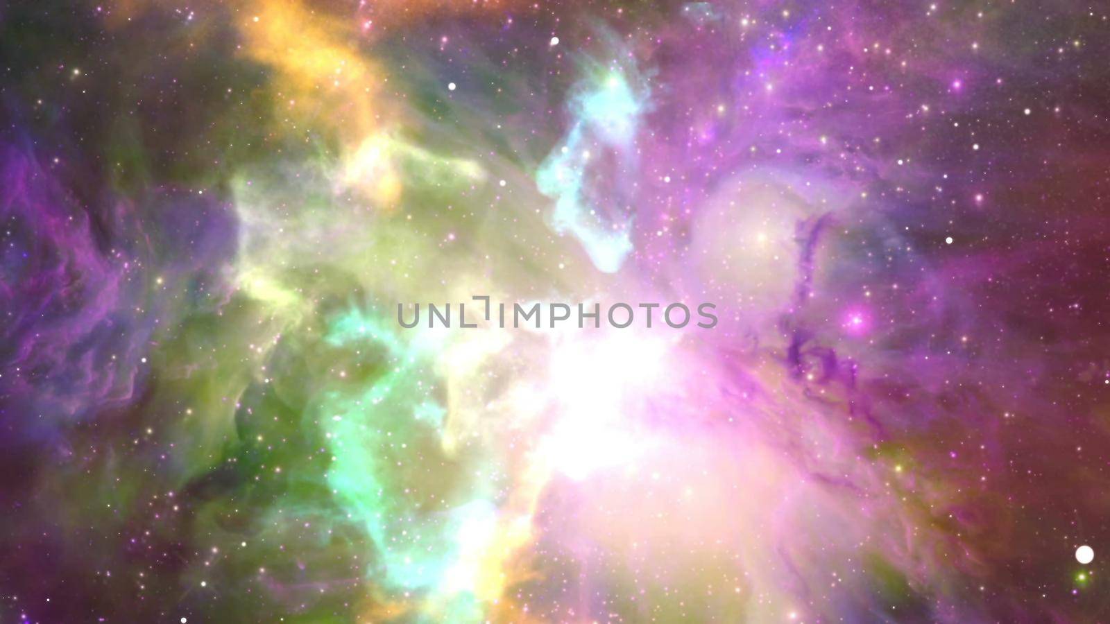 Flying through beatiful nebula, Abstract Background