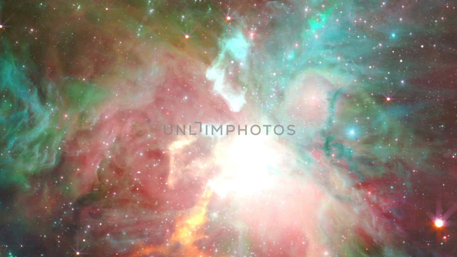 Flying through nebula 3D rendering by designprojects