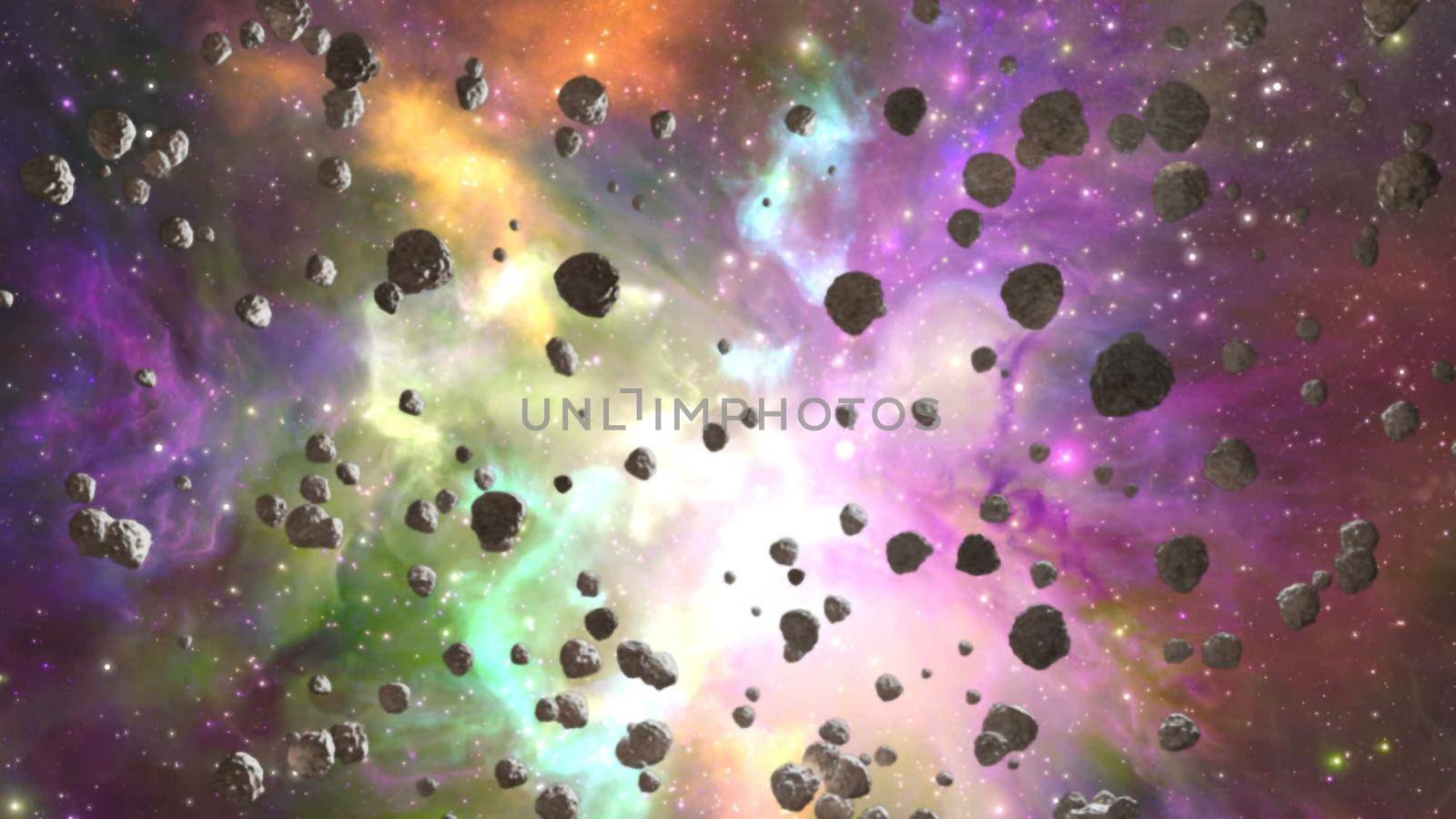 Flying through beatiful nebula, Abstract Background