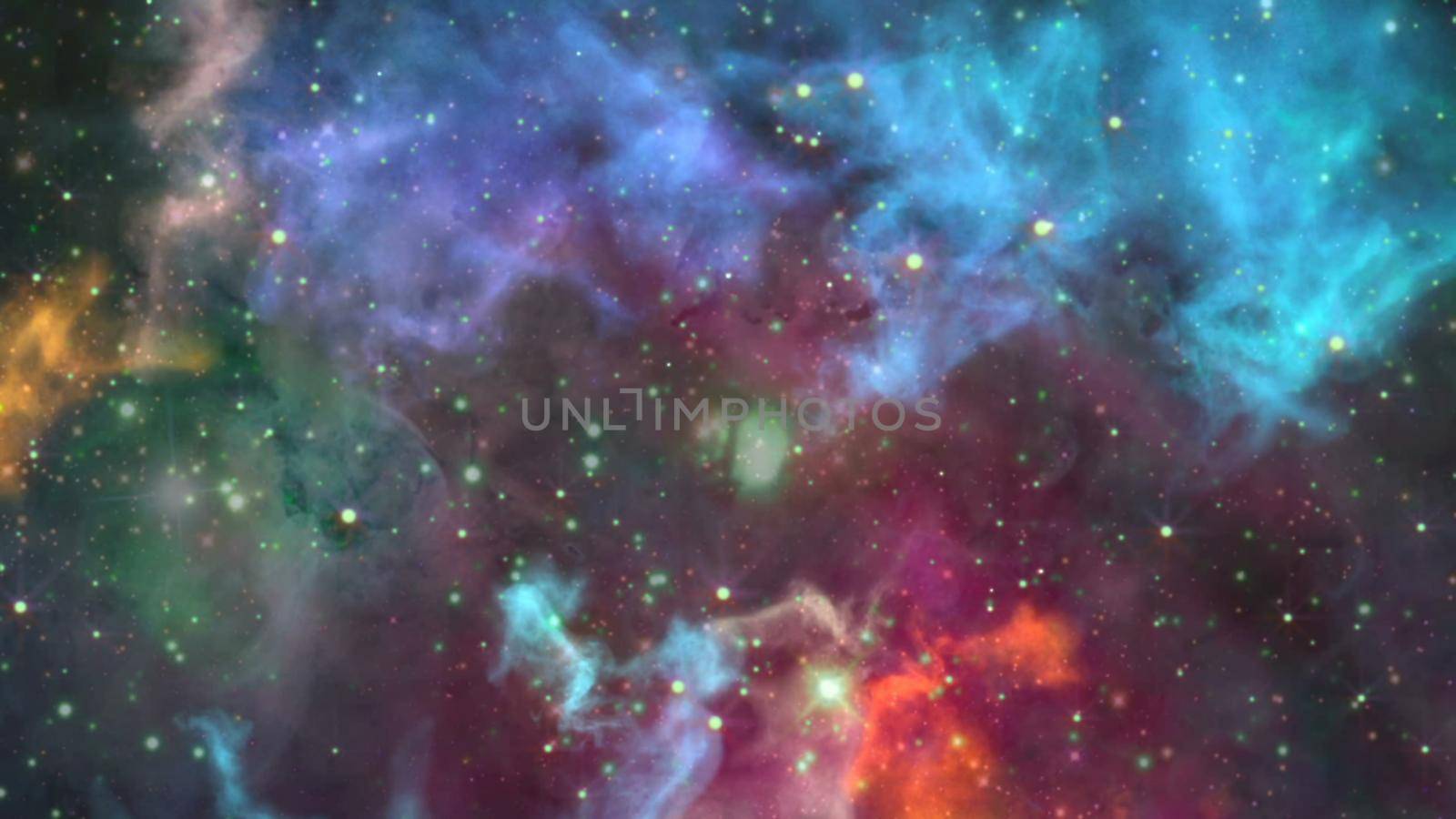 Flying through beatiful nebula, Abstract Background