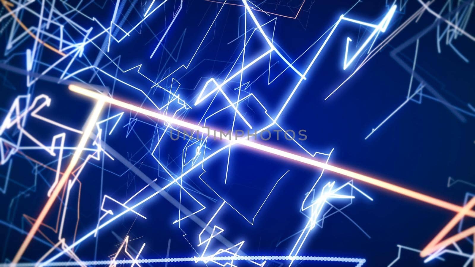 CGI motion graphics with sci-fi fantasy and neon lines 3D rendering by designprojects