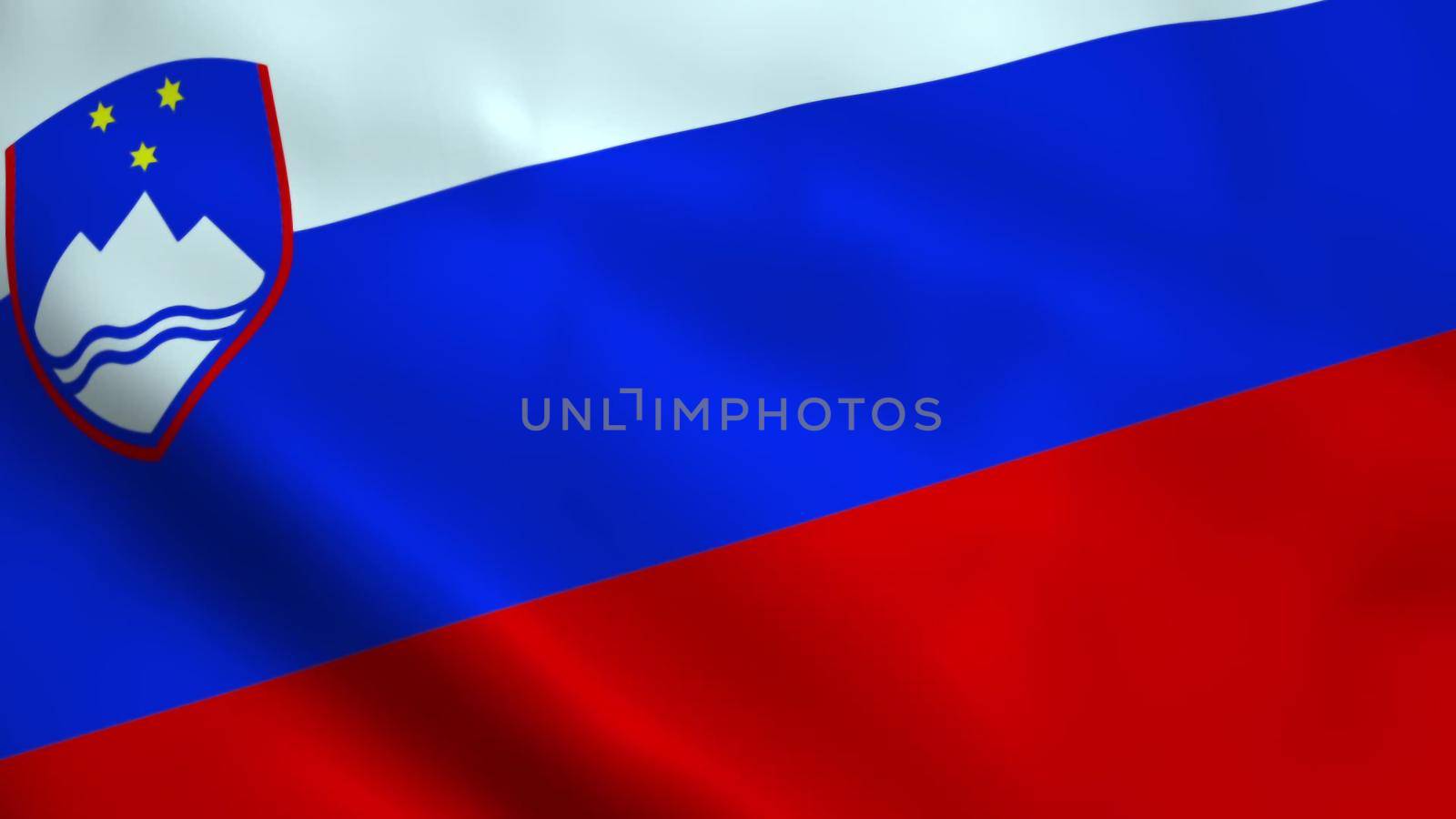 Realistic Slovenian flag 3D rendering by designprojects