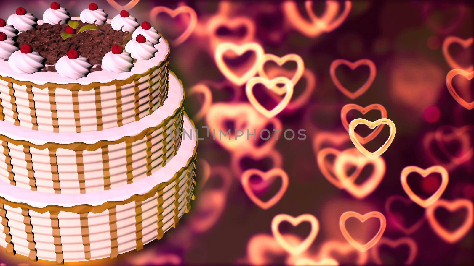 Happy Birthday cake. Abstract Background