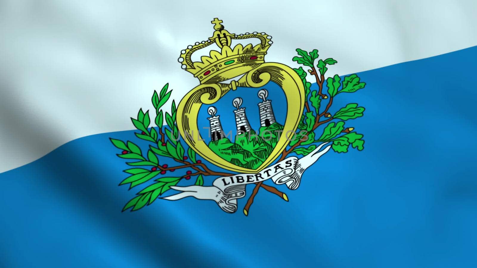 Realistic San Marino flag 3D rendering by designprojects