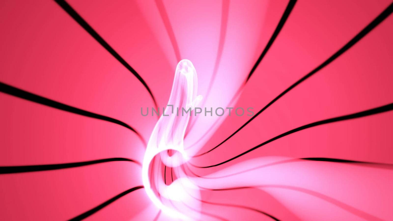 Flight in abstract tunnel. 3d rendering