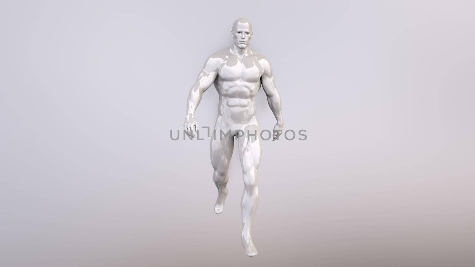 abstract walking man on white background.