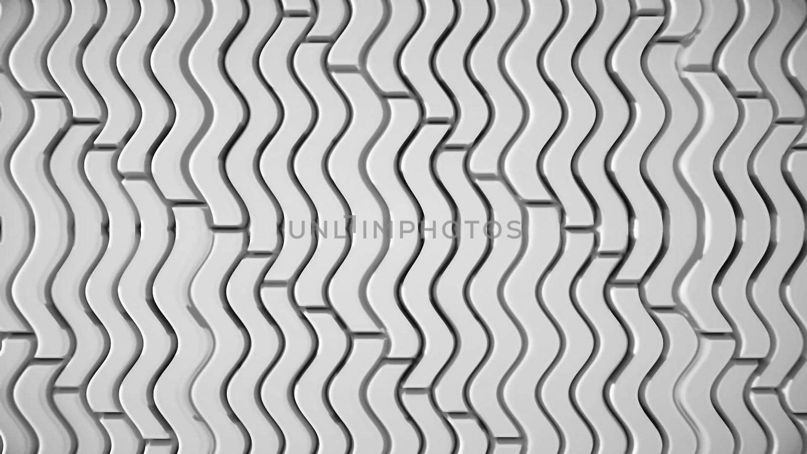 ripples and waves in liquid metal. 3D rendering by designprojects