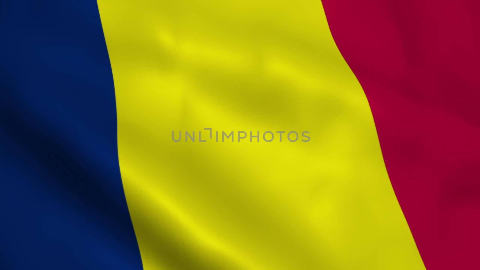 Realistic Chad flag 3D rendering by designprojects