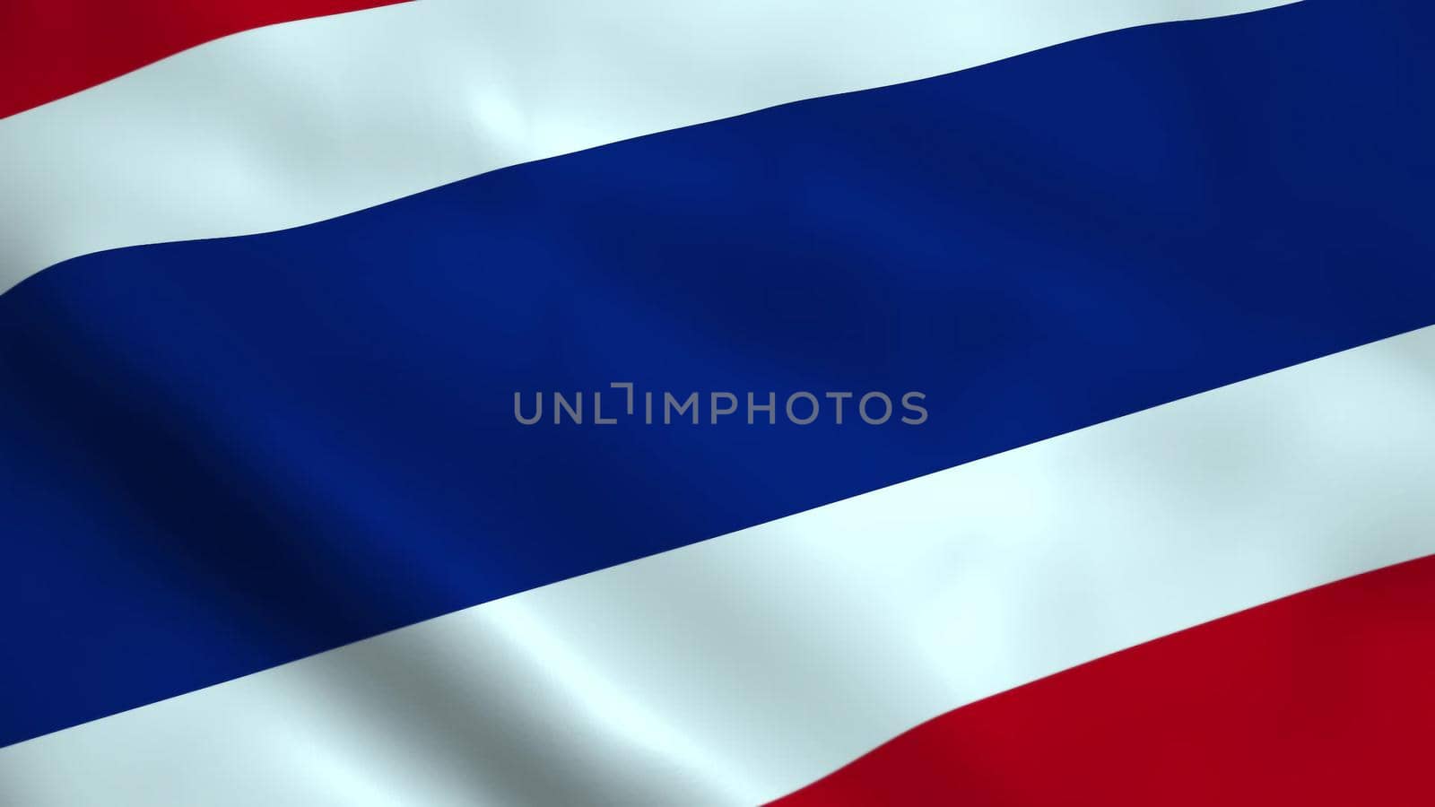 Realistic Thailand flag 3D rendering by designprojects