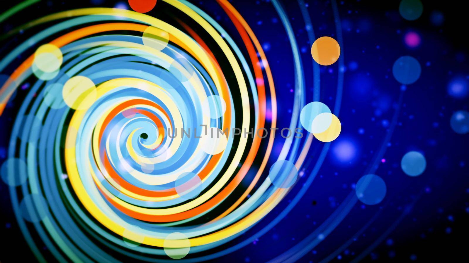 graphics with colored spiral. 3D rendering by designprojects