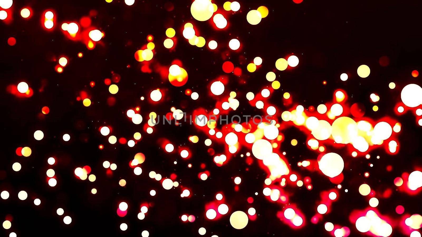 Background with nice red glowing bokeh 3D rendering by designprojects