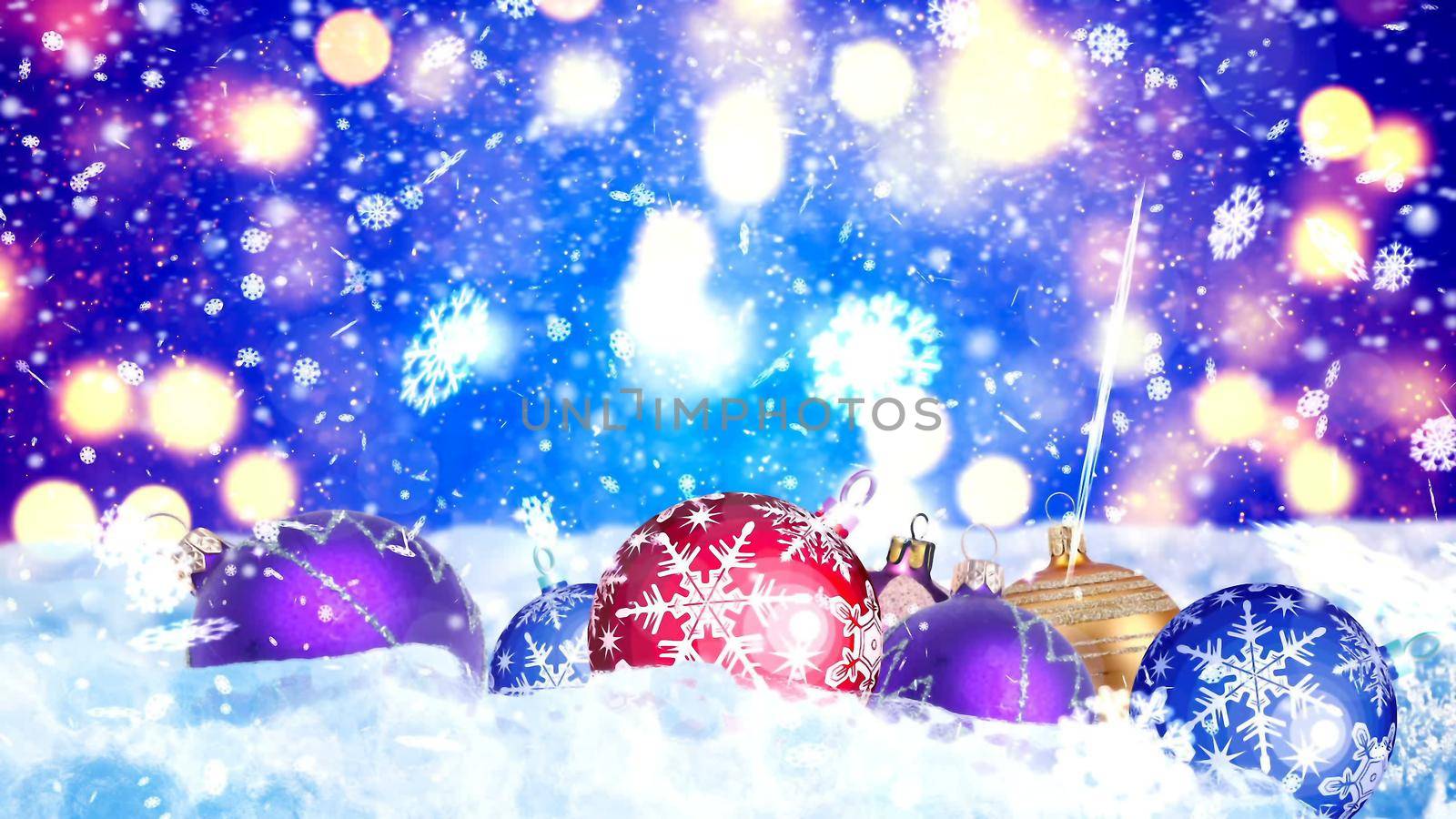 Abstract Background with nice christmas balls