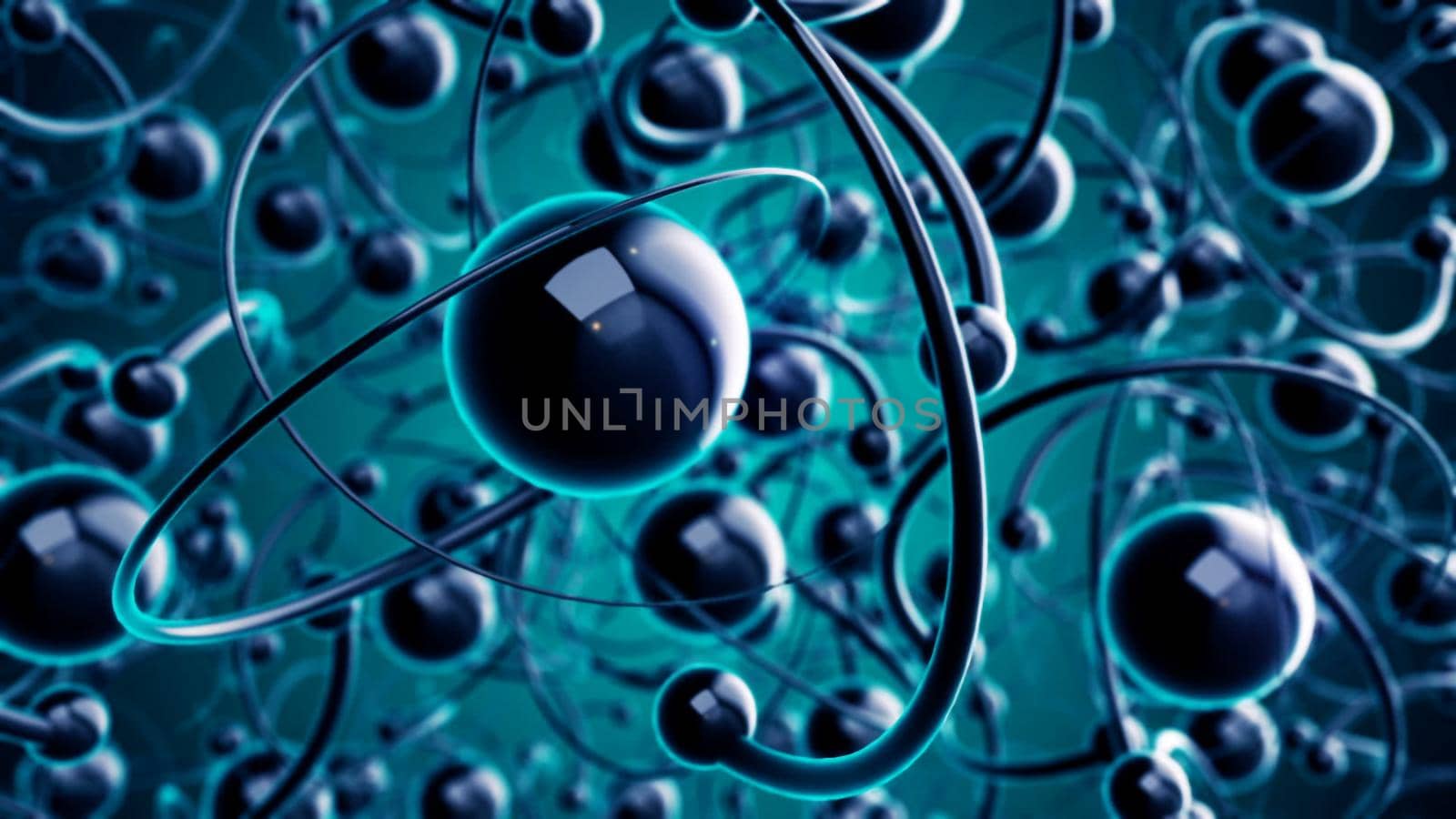 Abstract CGI motion graphics and blue background