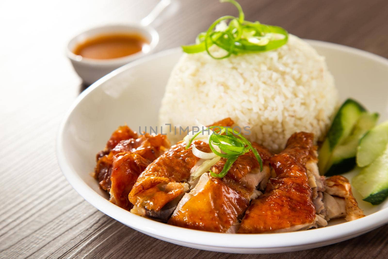 Roasted Chicken Rice from a hawker stall in Malaysia