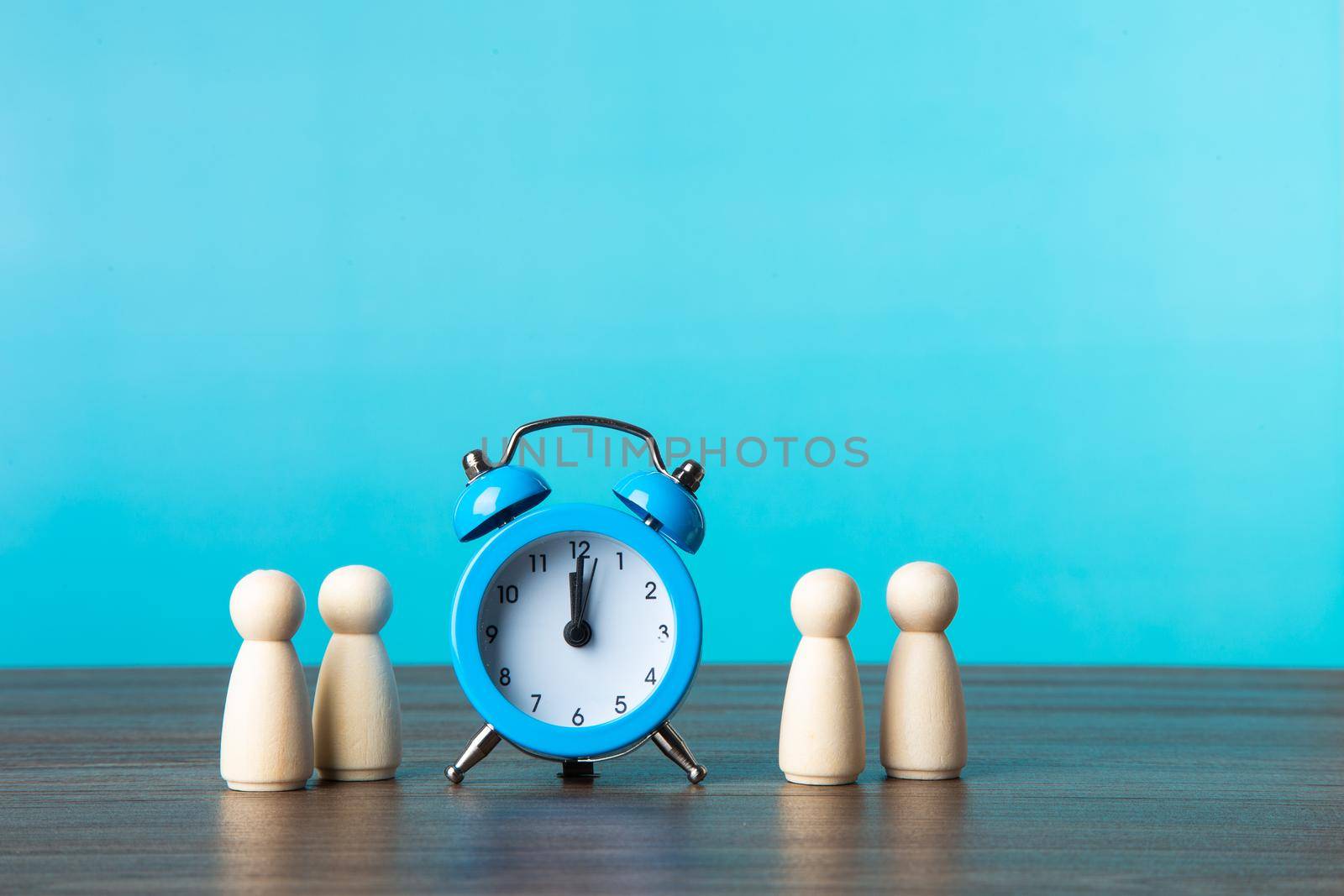 Work in stress, deadline time. Business planning.  On yellow background
