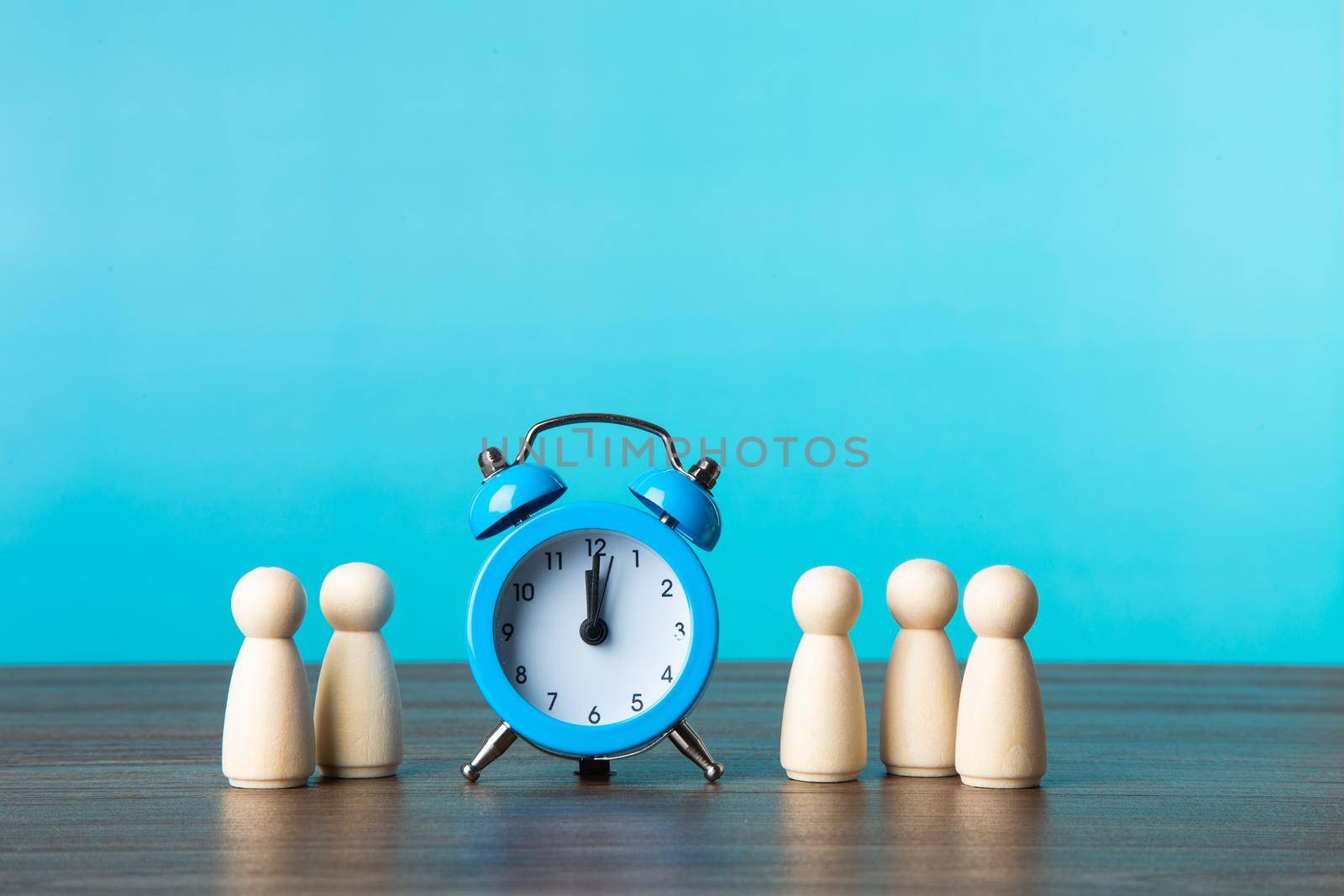 Work in stress, deadline time. Business planning.  On yellow background