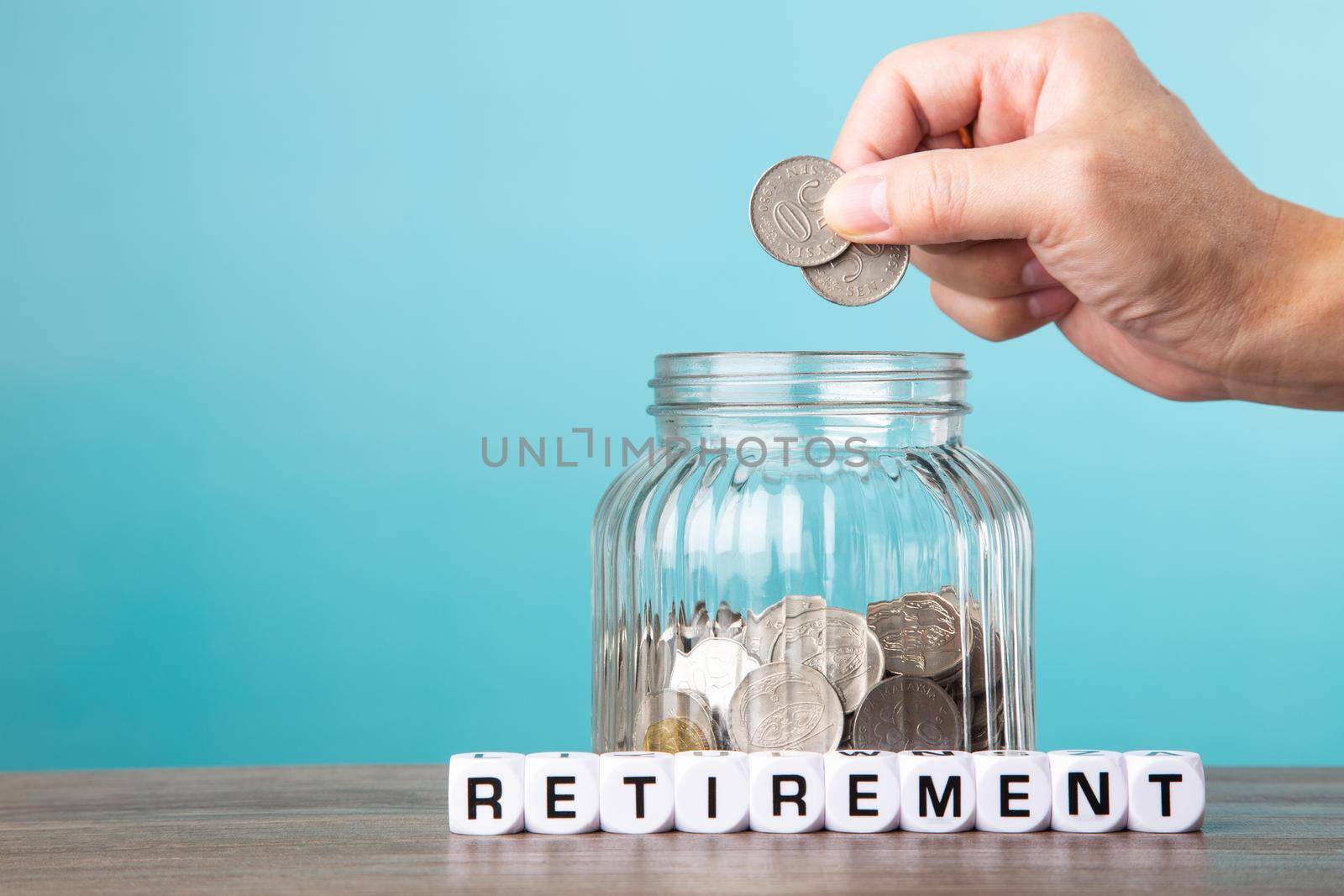 Saving money for retirement plan. Retirement Conceptual