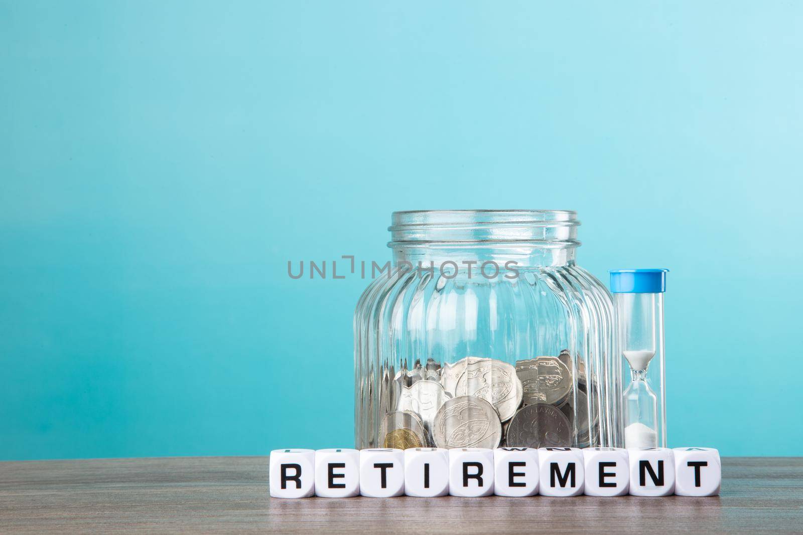 Saving money for retirement plan. Retirement Conceptual