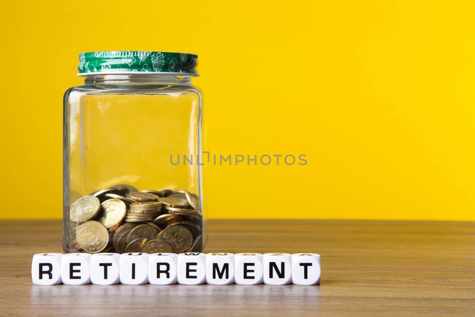 Saving money for retirement plan. Retirement Conceptual