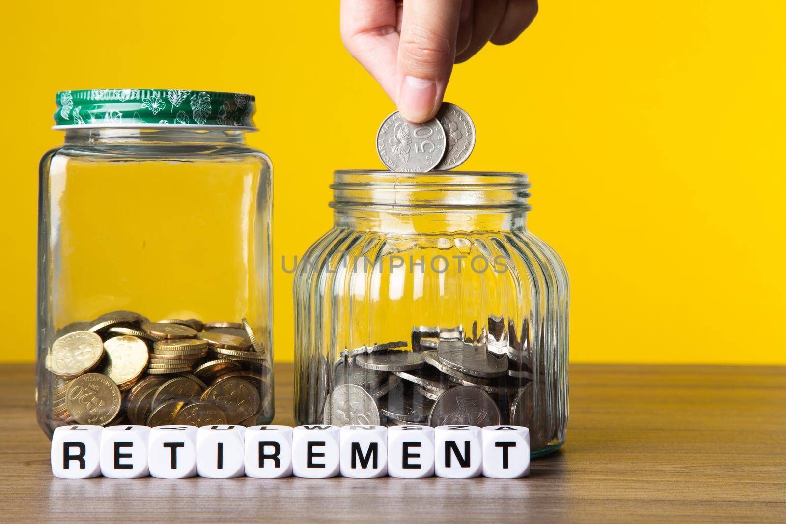 Saving money for retirement plan. Retirement Conceptual