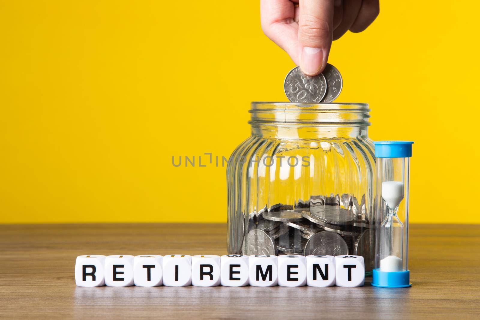 Saving money for retirement plan. Retirement Conceptual
