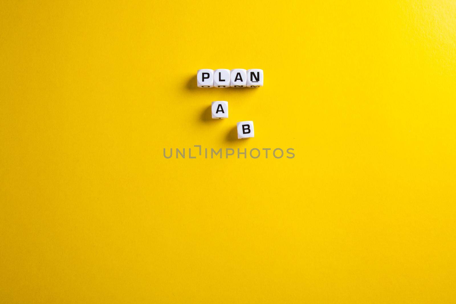 Choice of plan a or plan b. Business strategy, failure analysis and not give up.