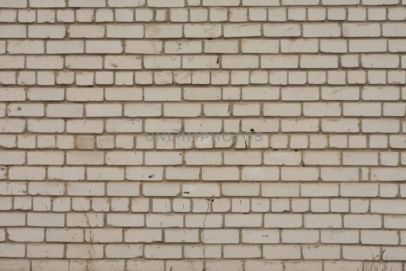 White horizontal brick texture wall. Brick background. High quality photo