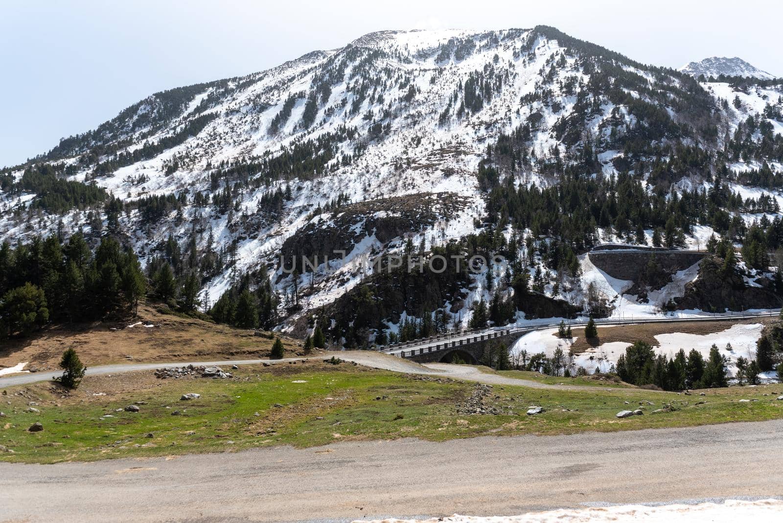 Cabanes del Castellar in Spring on the road to Ordino Arcalis in Andorra.