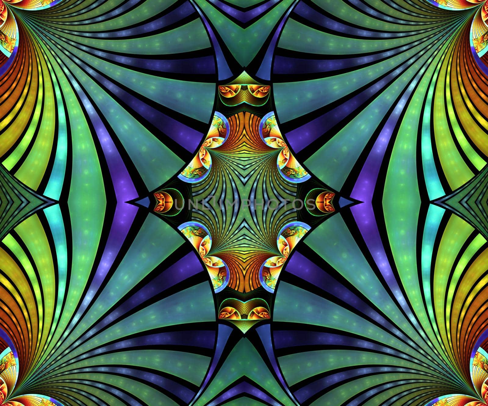 Computer generated colorful fractal artwork by stocklady